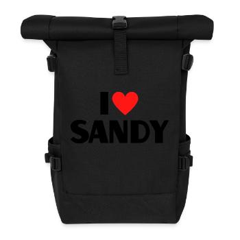 J’aime Sandy Red Heart Love Love Fan Gift - Sac à dos roll top - noir - Devant