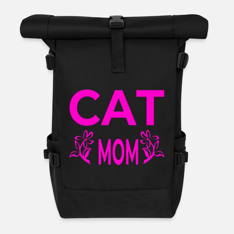 Katzen - Rolltop Rucksack - Schwarz