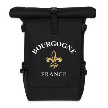 Burgundy France France - Roll Top Backpack - black - Front
