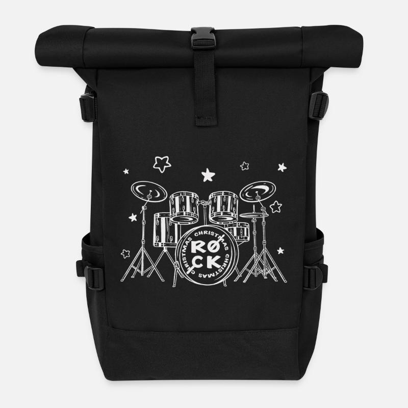Batteur de Christmas Drums Rock de Noël - Sac à dos roll top - noir
