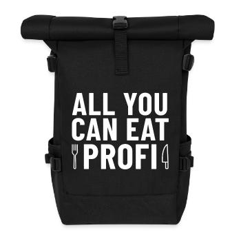 Couteau et fourchette professionnels à volonté - Sac à dos roll top - noir - Devant