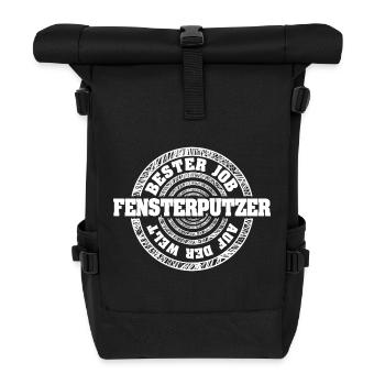 Window cleaning as a job - Roll Top Backpack - black - Front