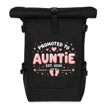 Tante 2026 Tante 2026 Befördert zu Tante 2026 - Rolltop Rucksack - Schwarz - Vorne