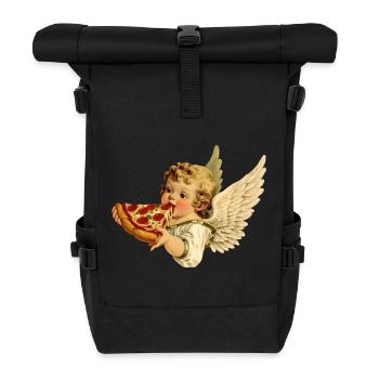 Pizza Cherub – Engelchen mit Pepperoni - Rolltop Rucksack - Schwarz - Vorne