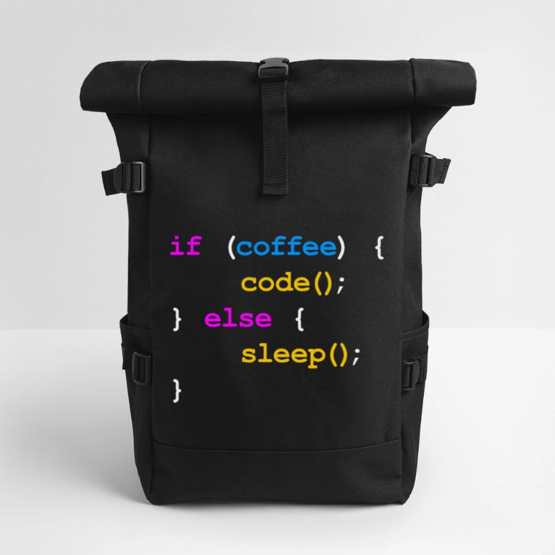 No Coffee No Code Programmeur Informaticien Sac à dos roll top