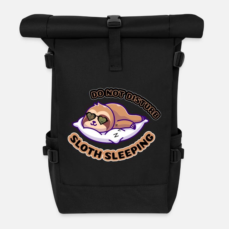 Do Not Disturb Faultier Schlaf - Rolltop Rucksack - Schwarz