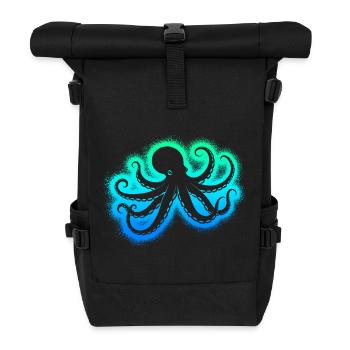 Octopus Kids Men's Boys Octopus - Roll Top Backpack - black - Front