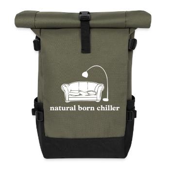 COUCH CHILLER - Roll Top Backpack - olive/black - Front