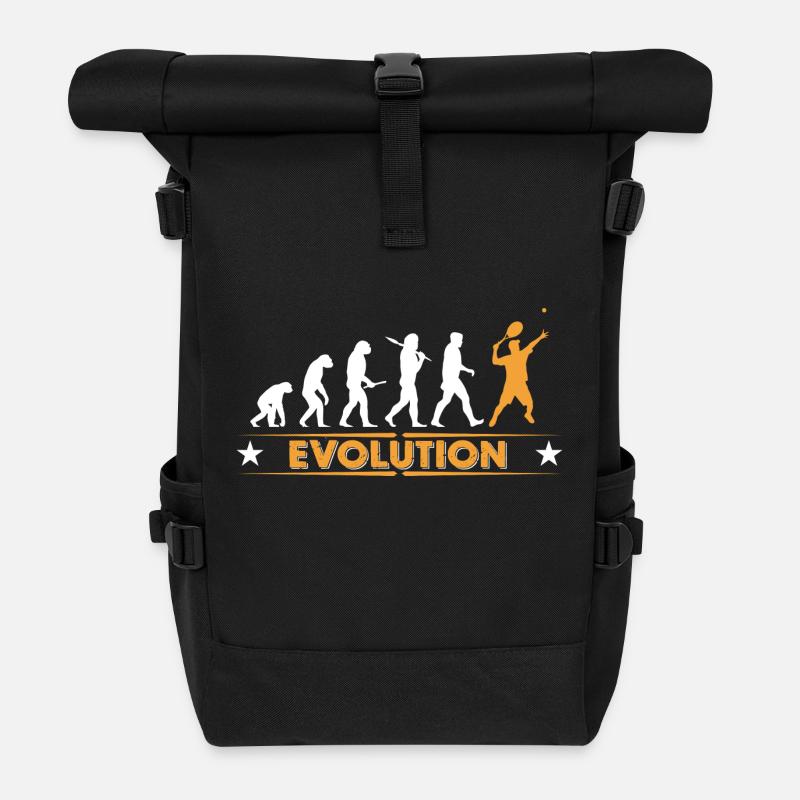 Tennis Evolution - orange/weiss - Sac à dos roll top - noir