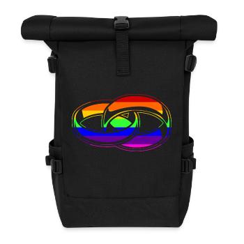 Gay Pride - Marriage - EN - Roll Top Backpack - black - Front