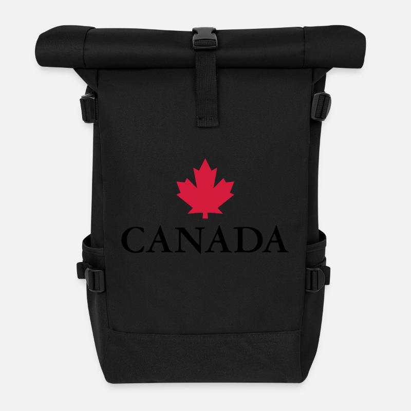 Canada Ottawa Ahornblatt Maple Leaf Kanada Amerika - Rolltop Rucksack - Schwarz