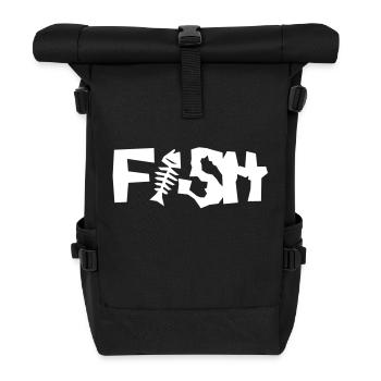 fisch - Rolltop Rucksack - Schwarz - Vorne
