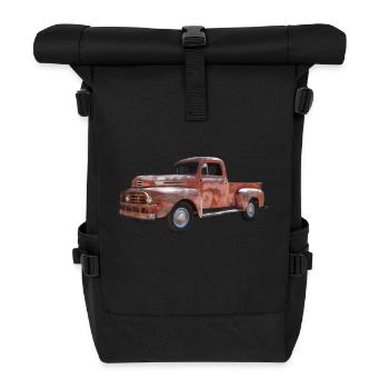Pick Up Vintage Car - Roll Top Backpack - black - Front