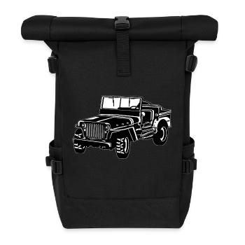 4x4 / SUV jeep 02_schwarz blanc - Sac à dos roll top - noir - Devant