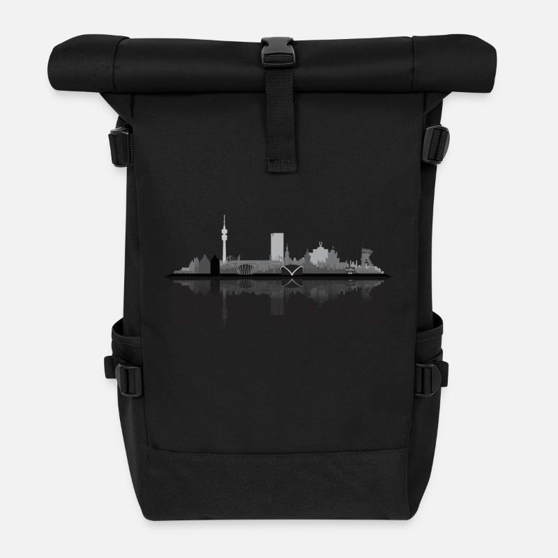 Dortmund 02 - Rolltop Rucksack - Schwarz