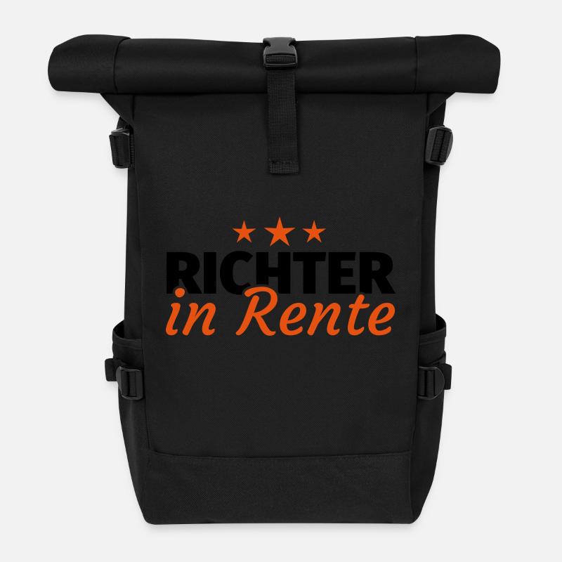 Richter Rente Ruhestand Geschenk - Rolltop Rucksack - Schwarz