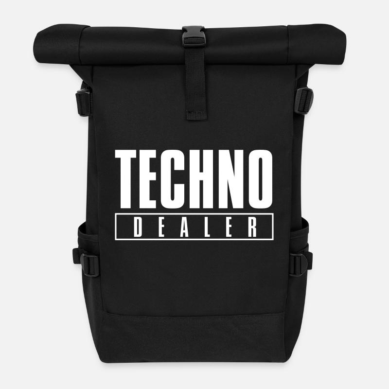 Techno dealer - Roll Top Backpack - black