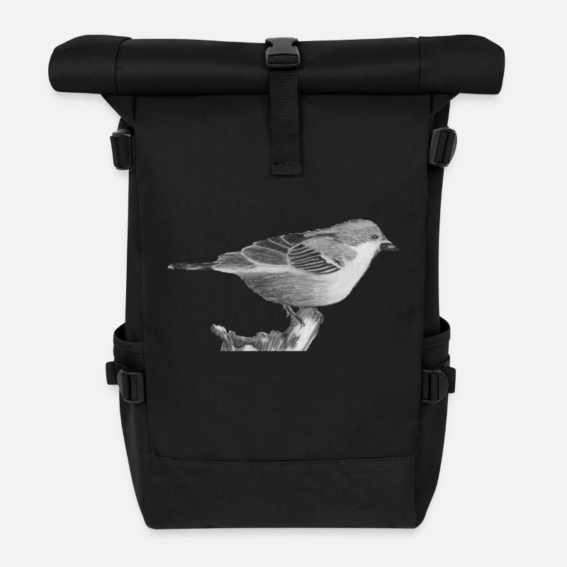 Spatz - Rolltop Rucksack - Schwarz