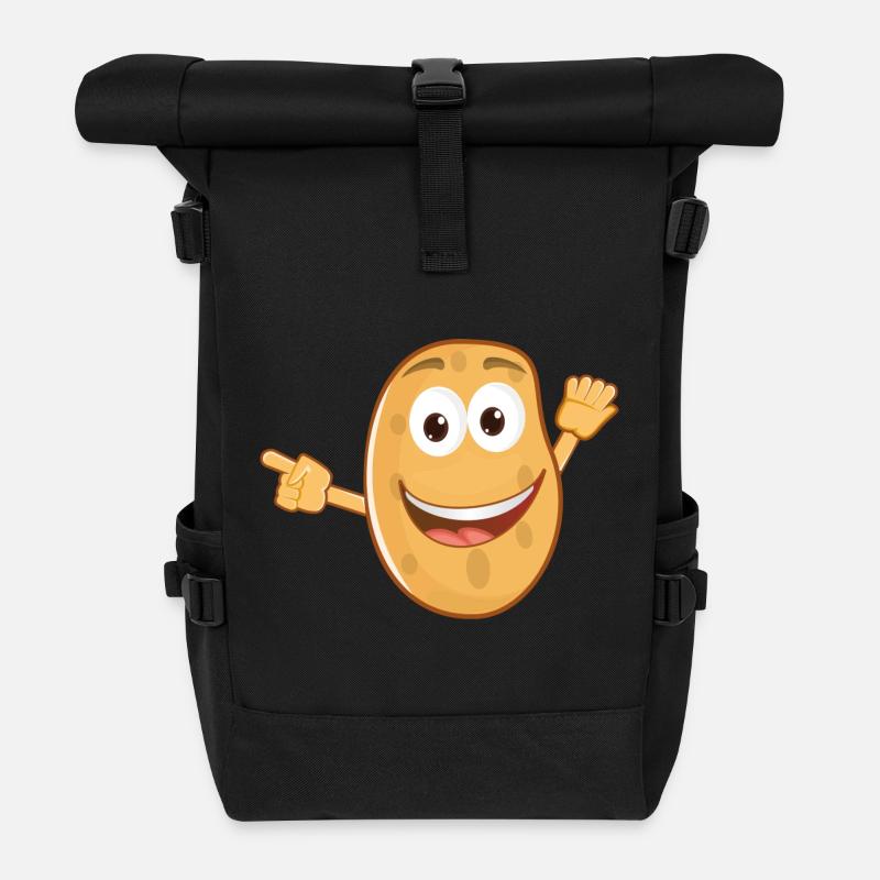 Kartoffel - Rolltop Rucksack - Schwarz
