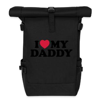 i_love_my_daddy - Roll Top Backpack - black - Front