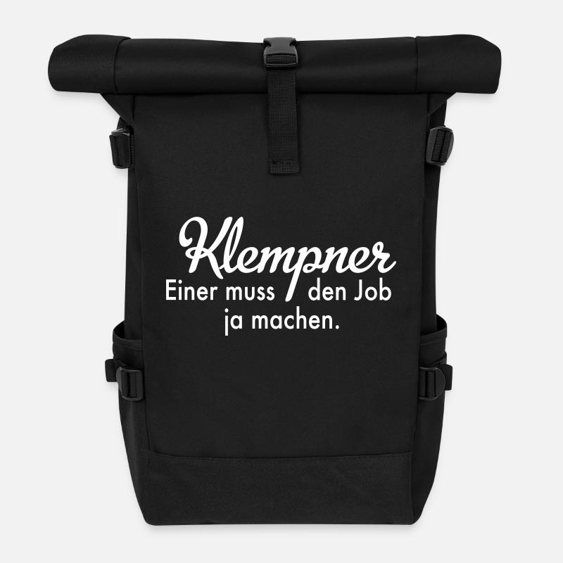 KLEMPNER - Rolltop Rucksack - Schwarz