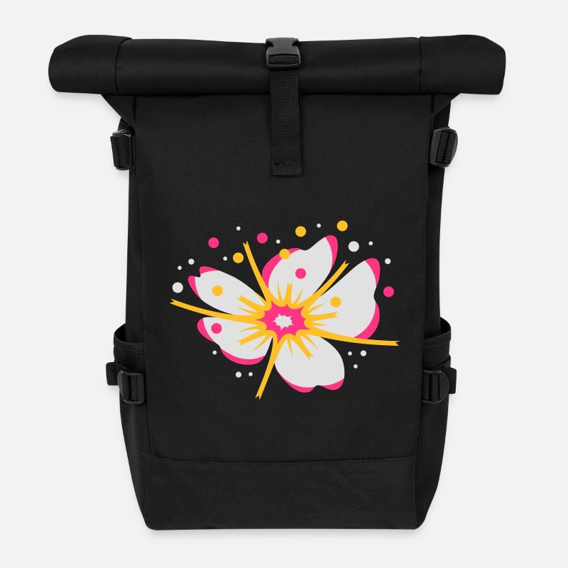 A fleur de cerisier avec du pollen - Sac à dos roll top - noir