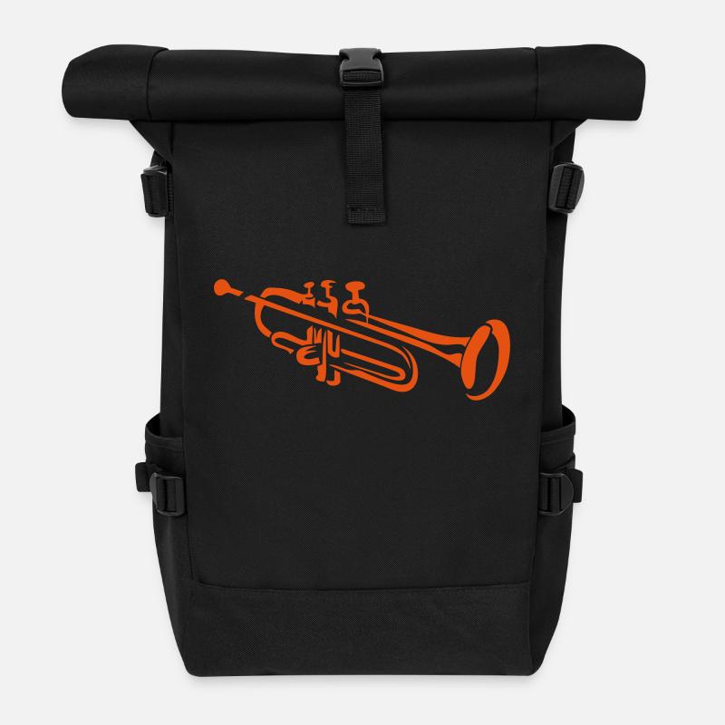 Trompete Musikinstrument in 2405 - Rolltop Rucksack - Schwarz