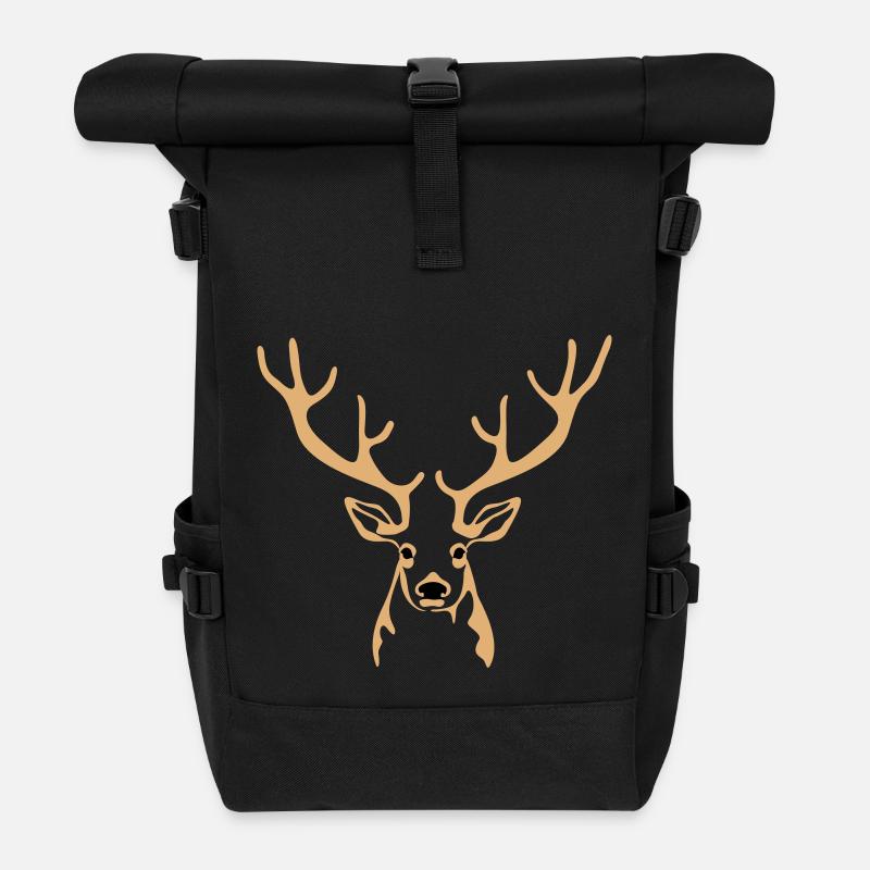 Hirsch - Rolltop Rucksack - Schwarz