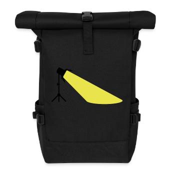 Projecteurs sur support avec cône de lumière bicolore - Sac à dos roll top - noir - Devant