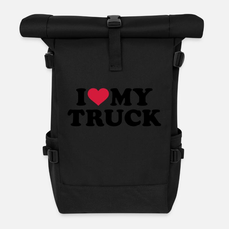 LKW - Rolltop Rucksack - Schwarz
