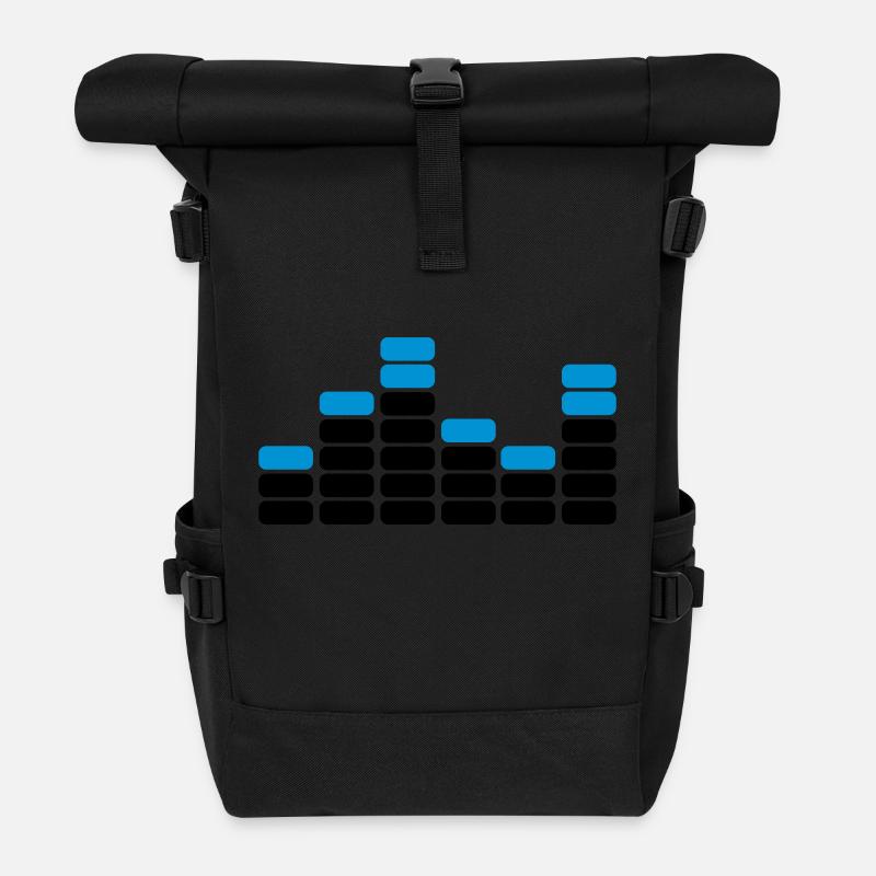 musik - Rolltop Rucksack - Schwarz
