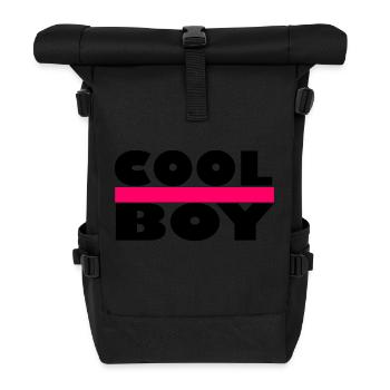 Cool - Cool Boy - Coole Junge - Rolltop Rucksack - Schwarz - Vorne