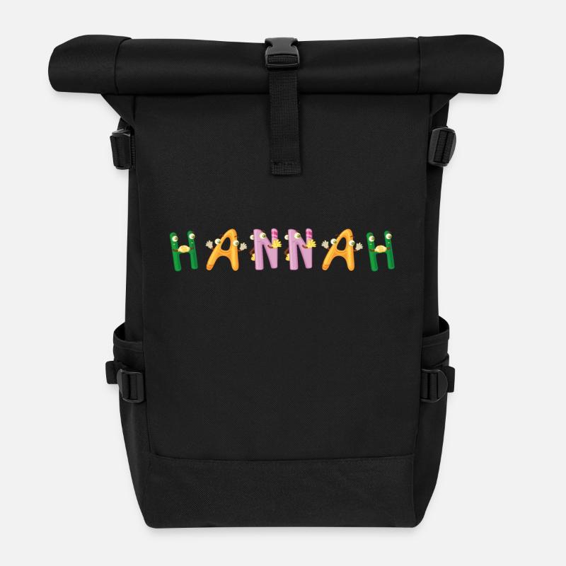 Hannah - Rolltop Rucksack - Schwarz