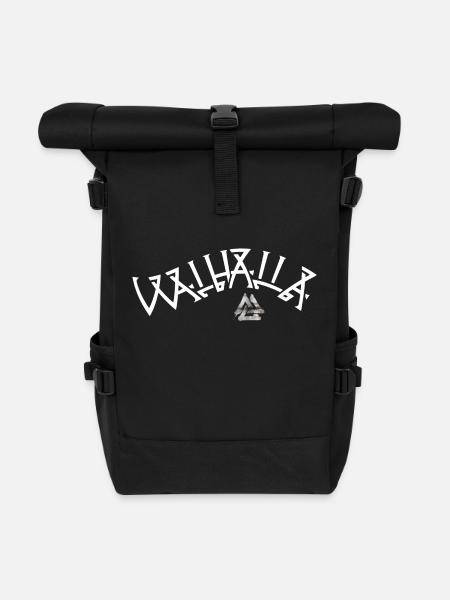 Walhalla - Walknut Runen - Rolltop Rucksack - Schwarz