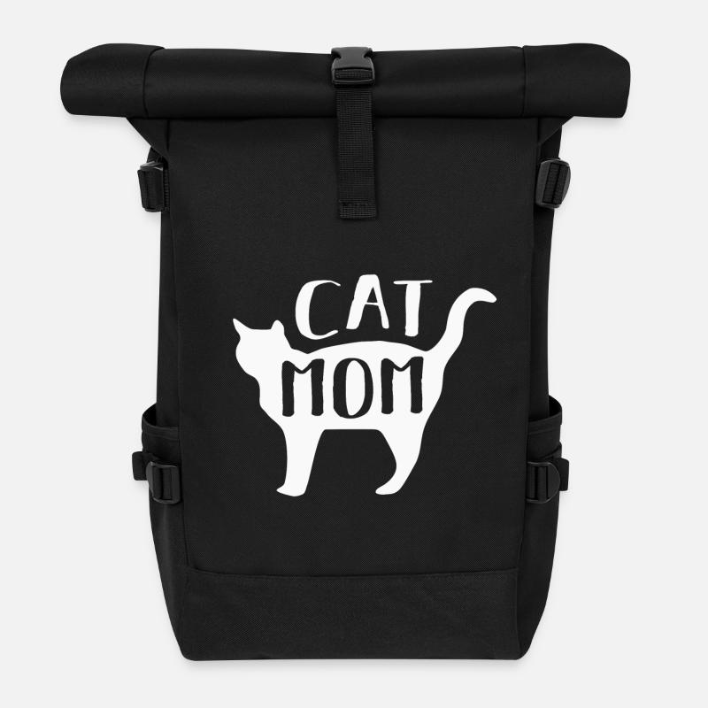 Katze Katzen - Rolltop Rucksack - Schwarz