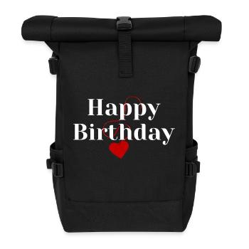 Happy Birthday - Rolltop Rucksack - Schwarz - Vorne