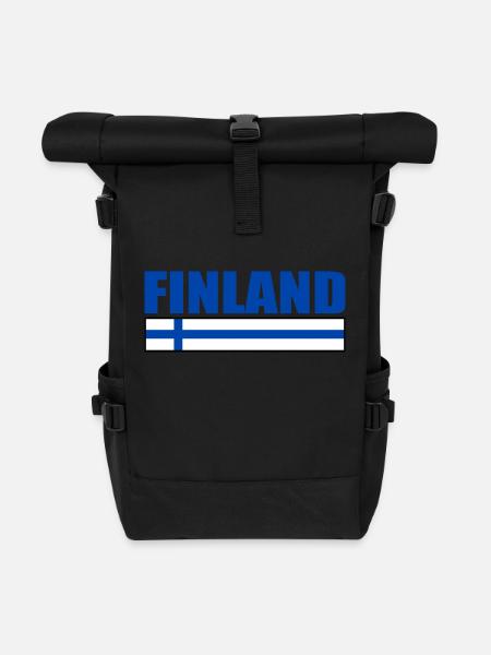 Finnland - Rolltop Rucksack - Schwarz