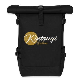 Kintsugi Vers01 white - Rolltop Rucksack - Schwarz - Vorne