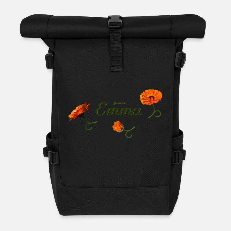 Emma Geburtstag Emma - Rolltop Rucksack - Schwarz