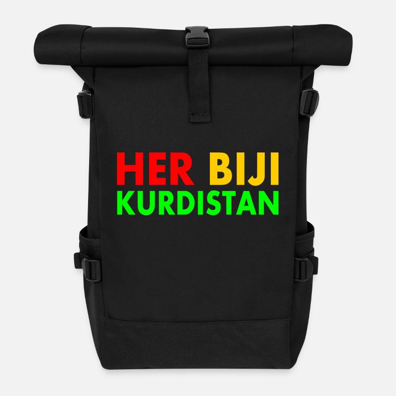 Her biji Kurdistan - Rolltop Rucksack - Schwarz