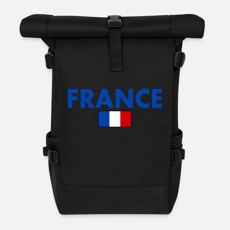 Frankreich - Rolltop Rucksack - Schwarz