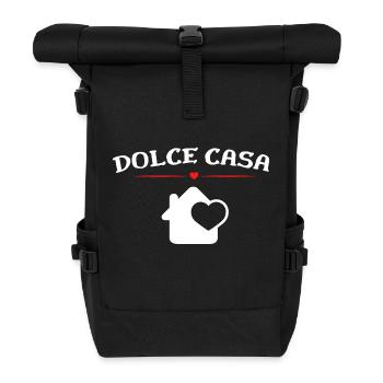 Dolce Casa Sweet Home Süßes Zuhause - Roll Top Backpack - black - Front