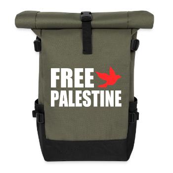 Free palestine - Sac à dos roll top - olive/noir - Devant