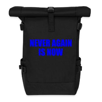 Never again is now - Roll Top Backpack - black - Front