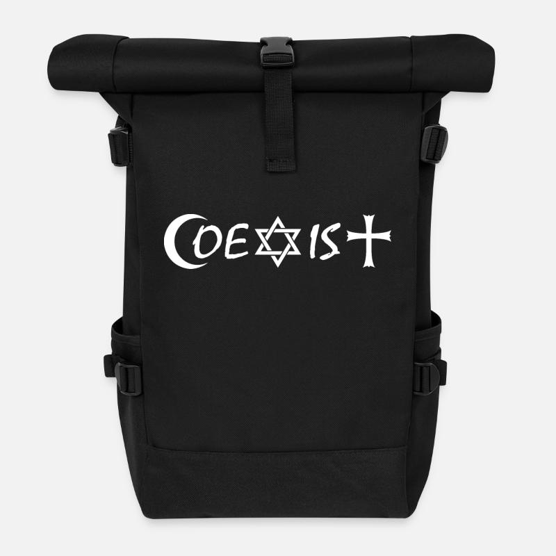 coexist - Rolltop Rucksack - Schwarz