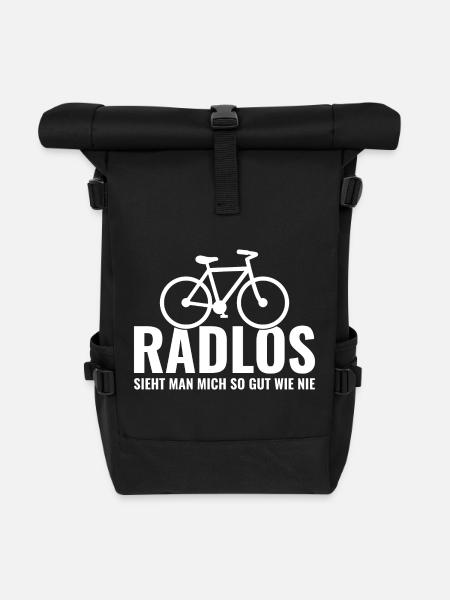 Fahrrad - Rolltop Rucksack - Schwarz