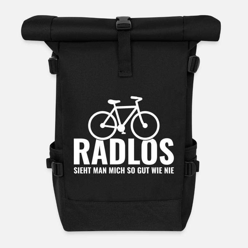Fahrrad - Rolltop Rucksack - Schwarz