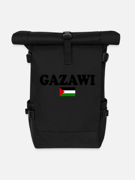 Gazawi gaza - Roll Top Backpack - black