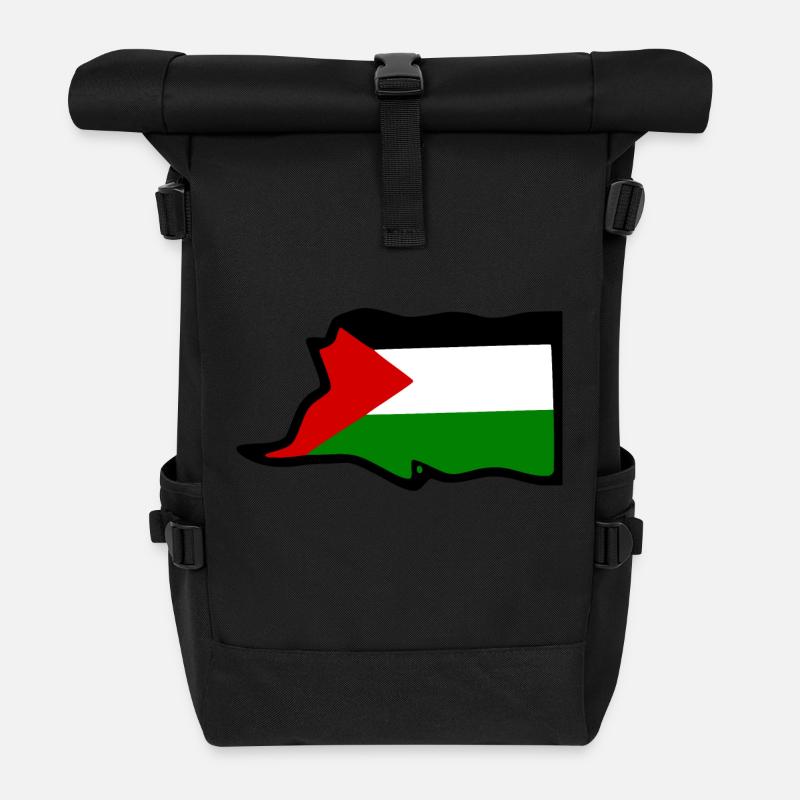 Palestina - Rolltop Rucksack - Schwarz
