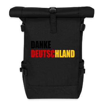 Danke deutschland - Rolltop Rucksack - Schwarz - Vorne